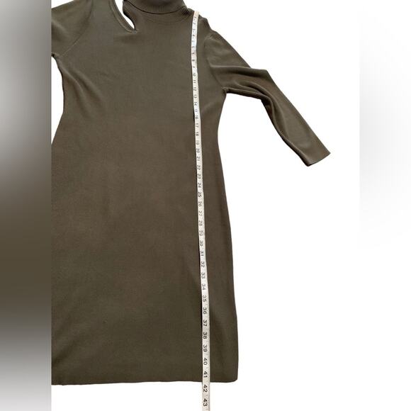 Venus Sweater Dress Turtleneck Long Sleeve Olive Green Size 1X - Picture 8 of 9